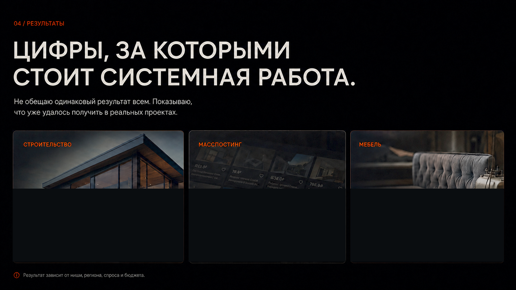 Результаты проектов Дмитрия Ситнова